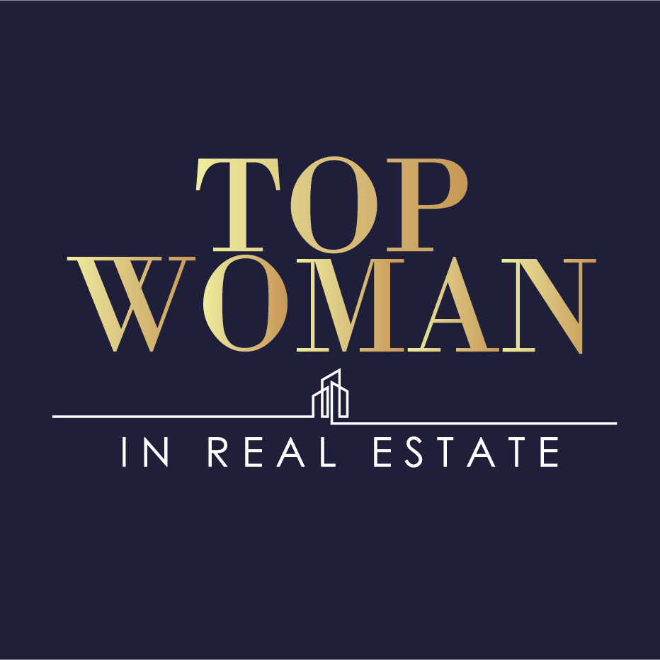 Top Woman in real estate logo KWADRAT złote litery